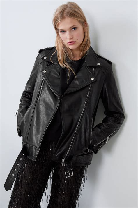 oversized leather jacket zara.